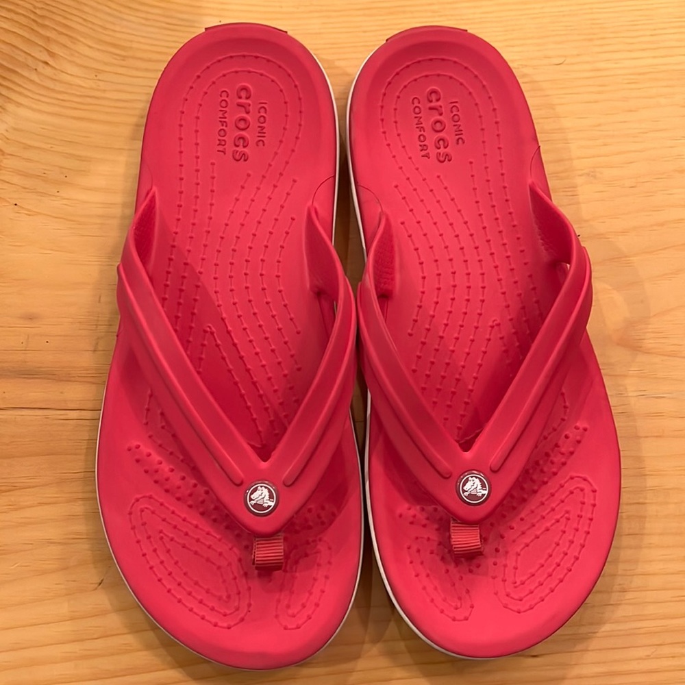 CROCS Kids Red Flip Flop Sandals